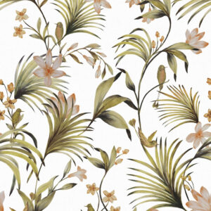 Papel de Parede Off-White Botânica Tropical Chic - 84391