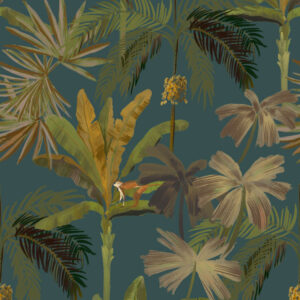 Papel de Parede Verde Botânica Tropical Chic - 84612