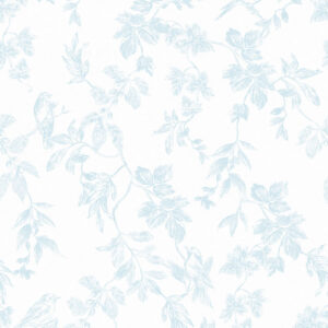 Papel de Parede Azul Bebê Botânica Provençal - 85633