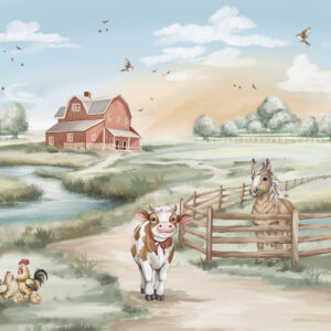 Papel de Parede Infantil Fazendinha - 600229