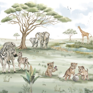 Papel de Parede Infantil Filhotes Safari - 600342