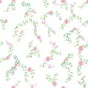 Papel de Parede Cottagecore Infantil Vintage Borboletas Floral - 89686