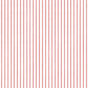 Papel de Parede Cottagecore Infantil Vintage Listras Mini Vermelho - 89983