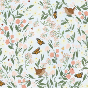 Papel de Parede Borboletas Flores - 602810